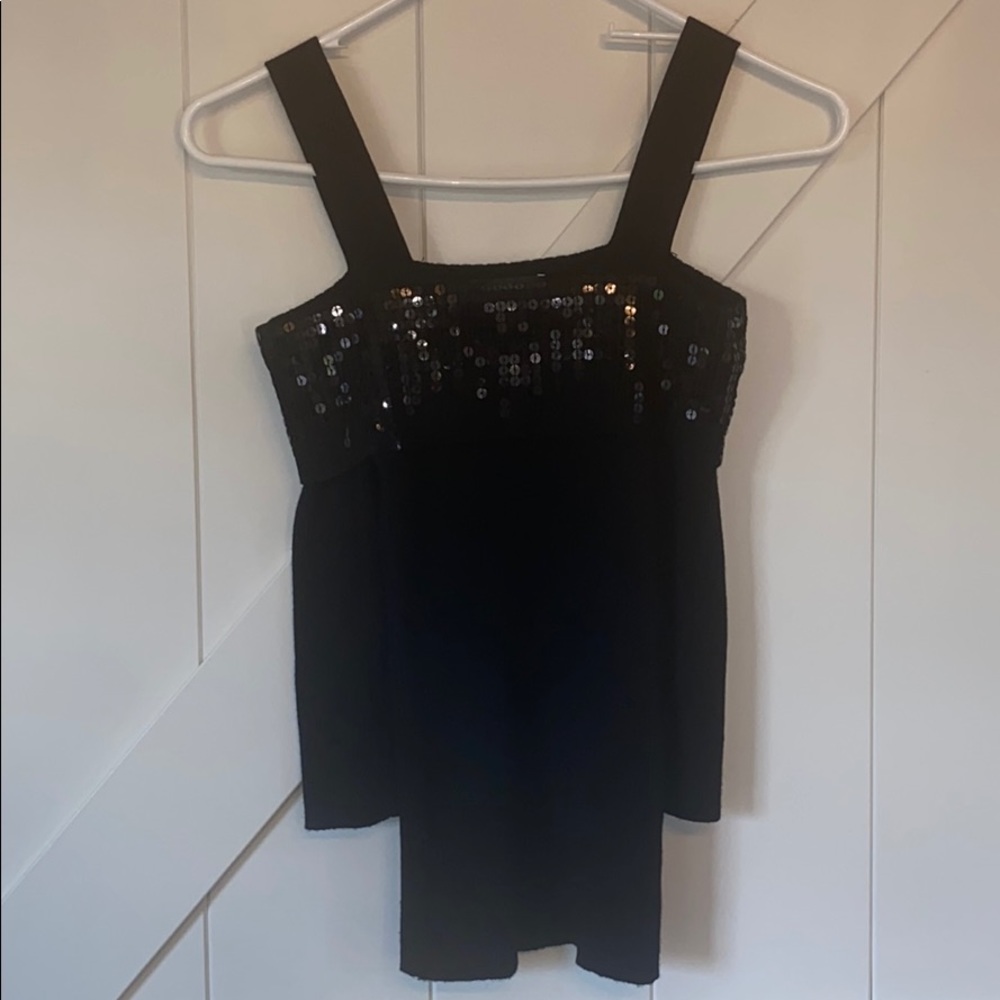 Bebe sequin tube top with straps